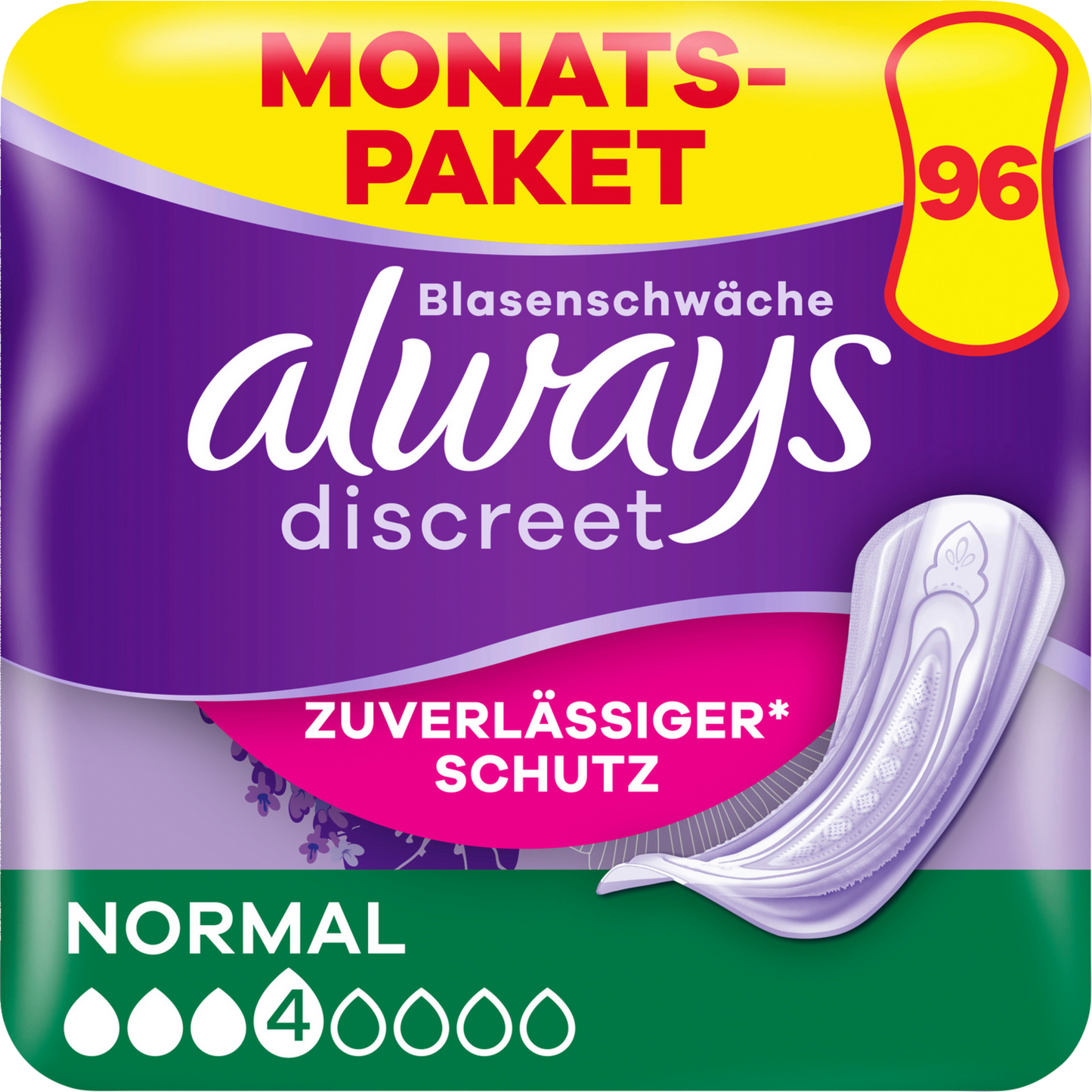 Always Discreet Assorbenti Per Incontinenza Normale (96 pz) Confezione Mensile