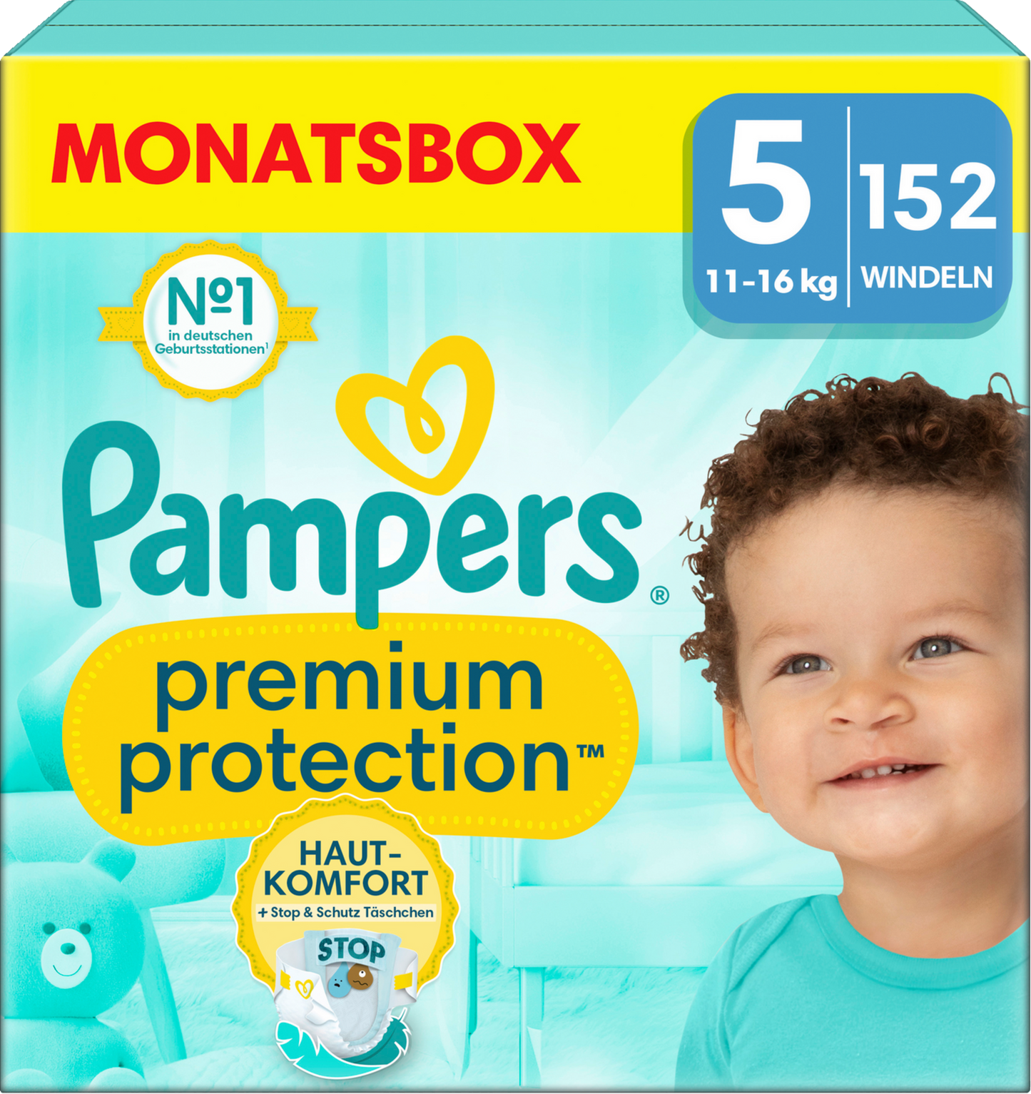 Pampers Premium Protection T5 Junior 11-16 Kg Box (152 pz)