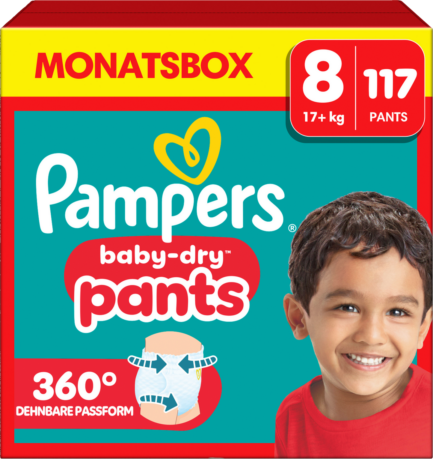 Pampers Baby-Dry PANTS T8 XXXL 17+kg Box (117 pz)
