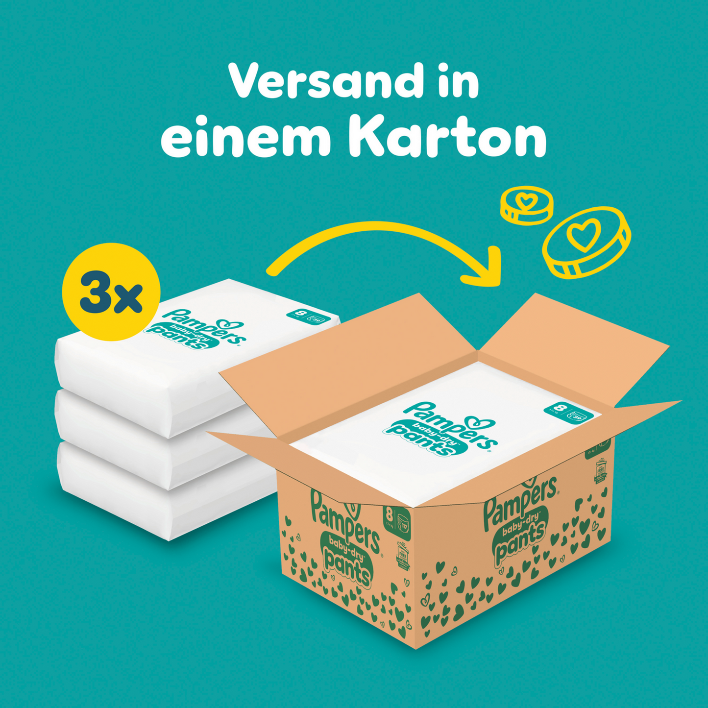 Pampers Baby-Dry PANTS T8 XXXL 17+kg Box (117 pz)