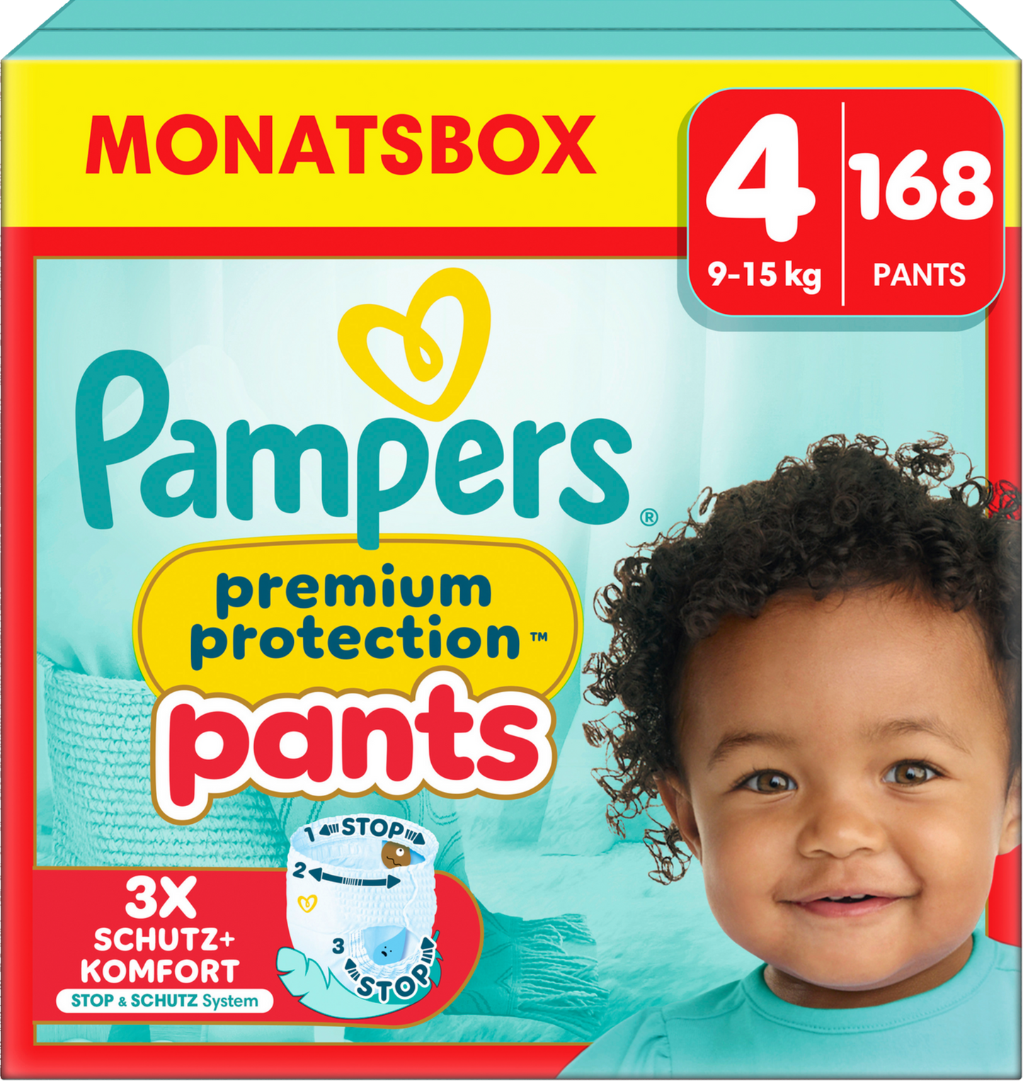 Pampers Premium Protection Pants T4 Maxi 9-15 Kg Box (168 pz)