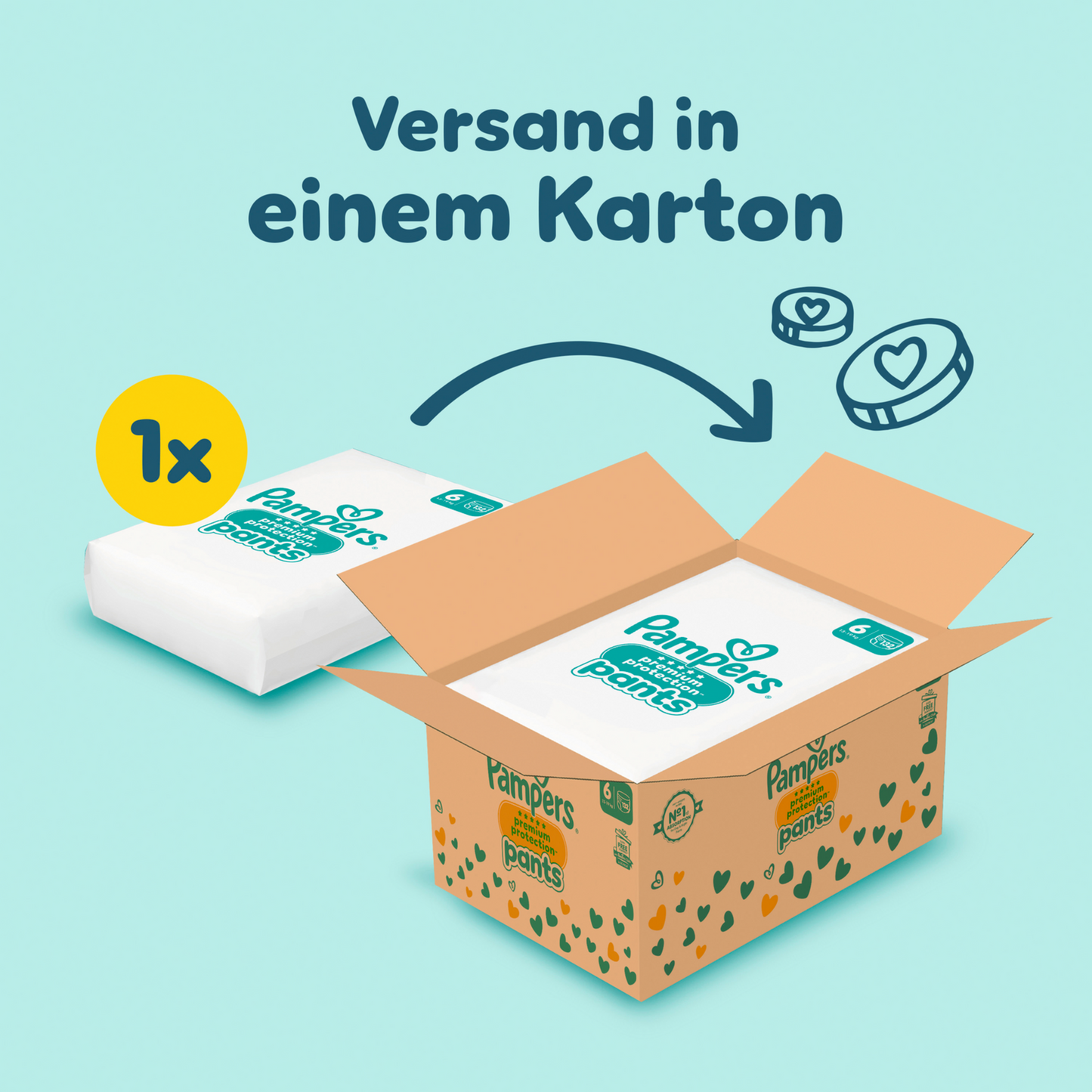 Pampers Premium Protection Pants T6 XL 13-19 Kg Box (132 pz)