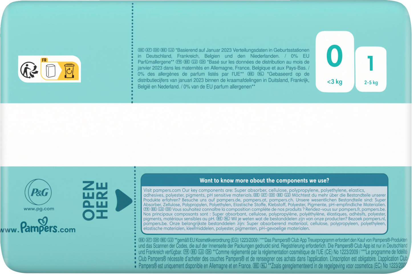 Pampers Premium Protection T0 Micro <3kg 6x22 pz