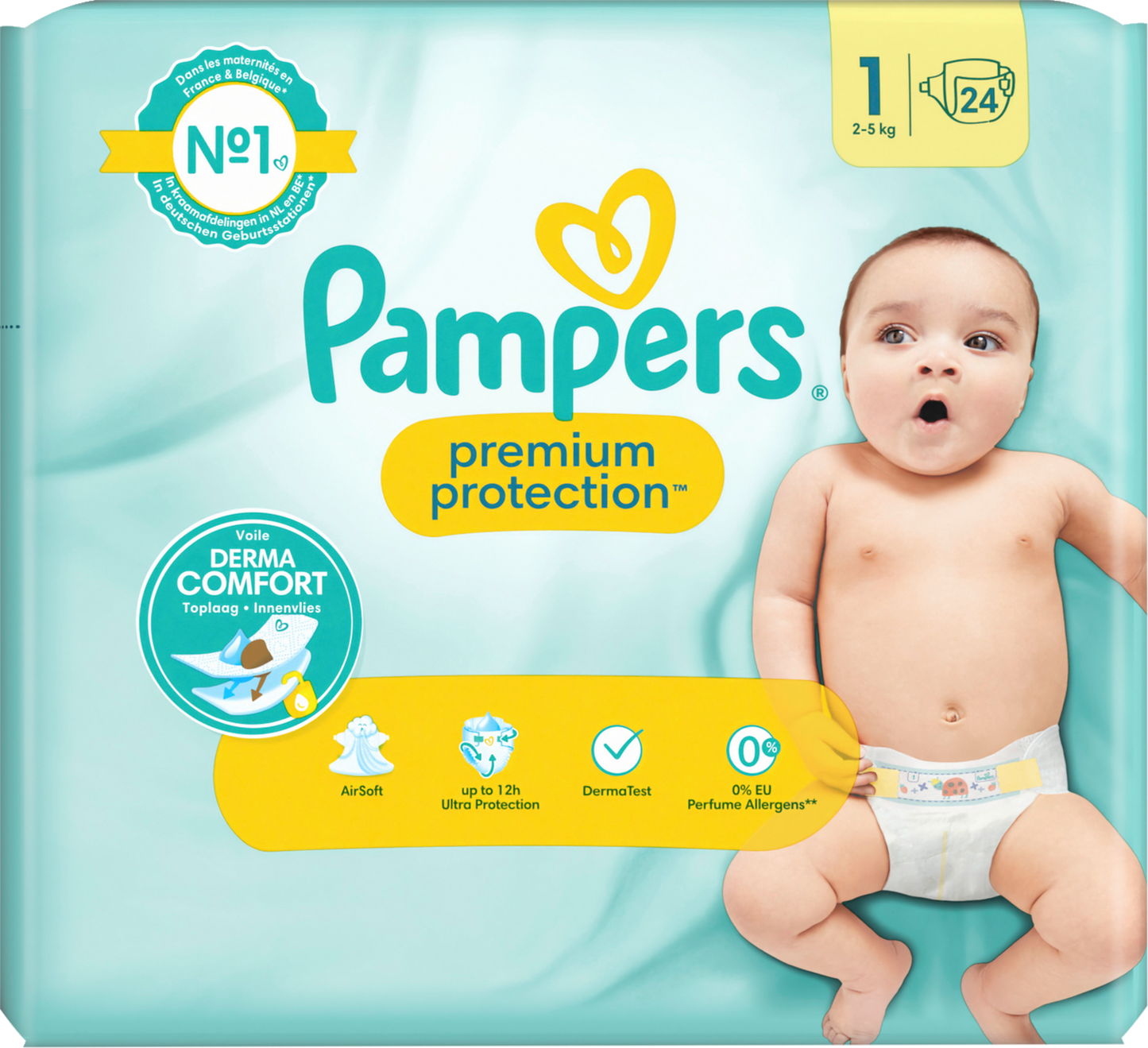 Pampers Premium Protection T1 Newborn 2-5kg (4 x 24 pz)