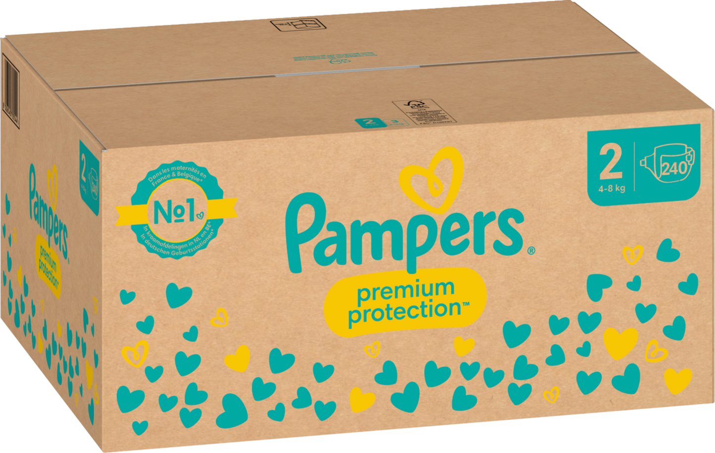 Pampers Premium Protection T2 Mini 4-8Kg Box (240 pz)