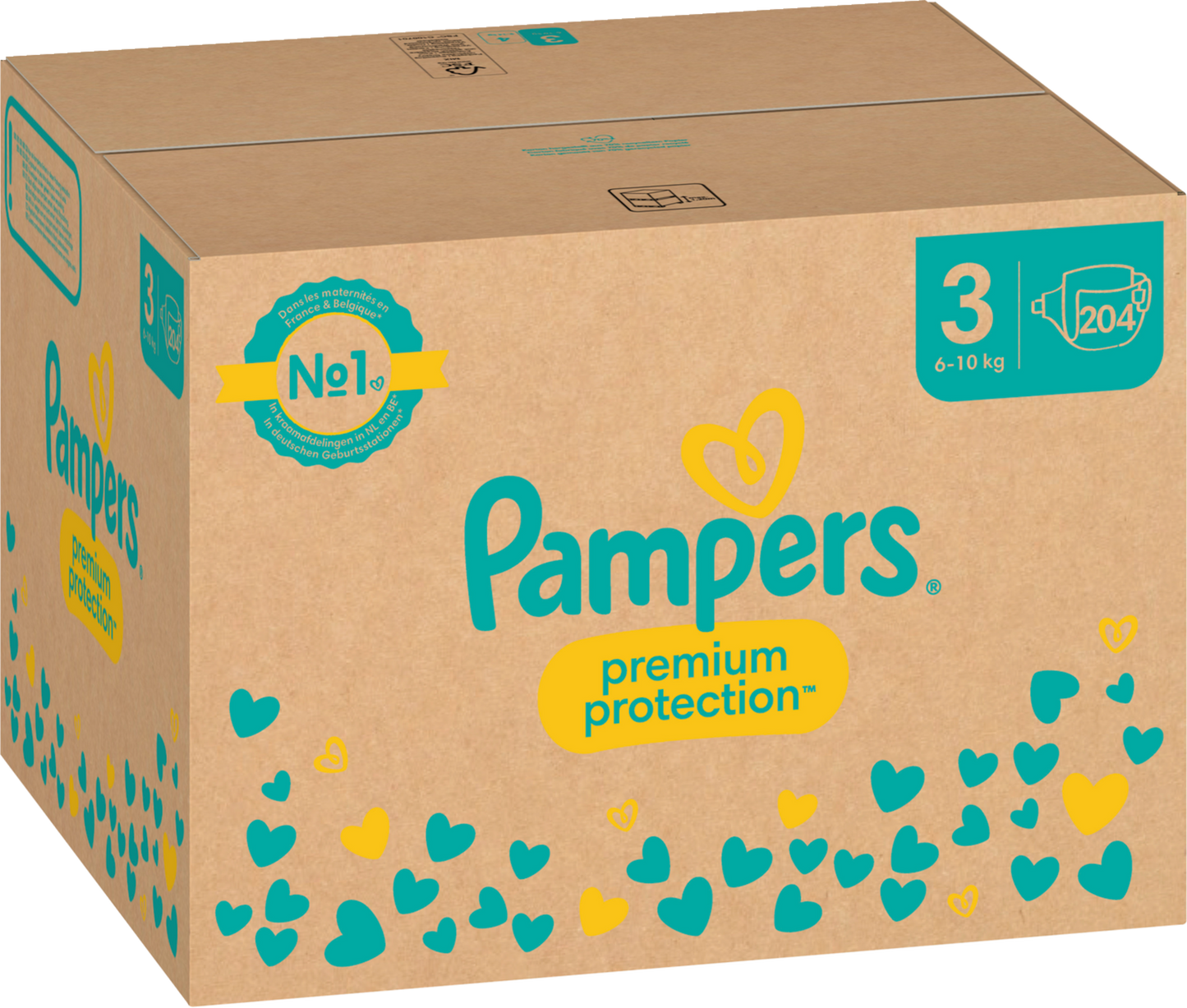 Pampers Premium Protection T3 Midi 6-10Kg Box (204 pz)