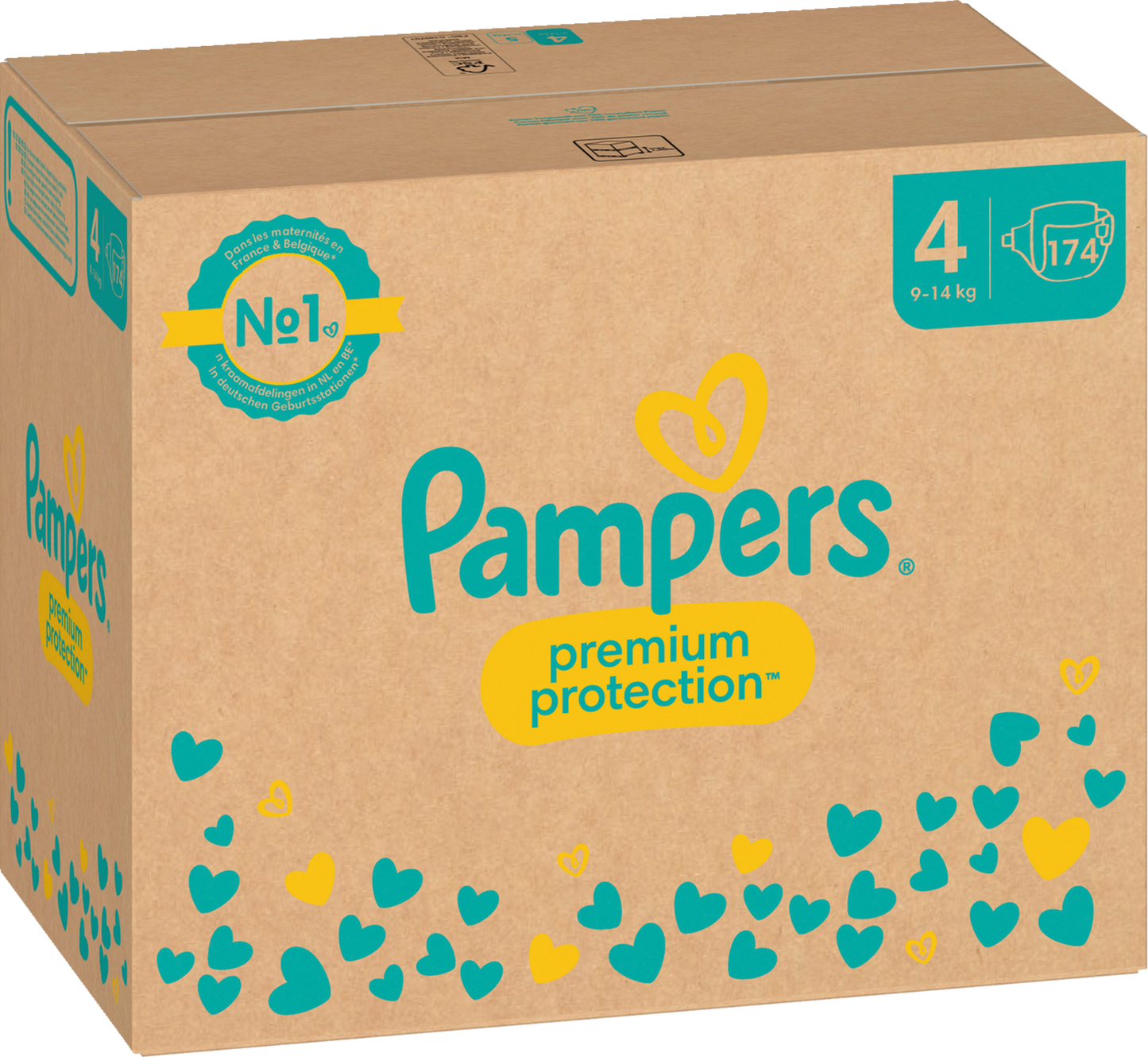 Pampers Premium Protection Gr. 4 Maxi 9-14kg (174 STK) Monatsbox