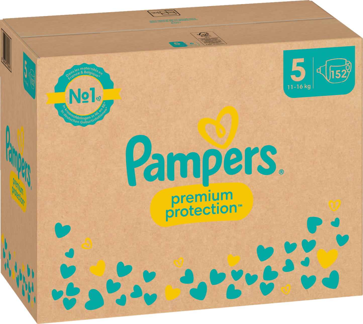 Pampers Premium Protection T5 Junior 11-16 Kg Box (152 pz)