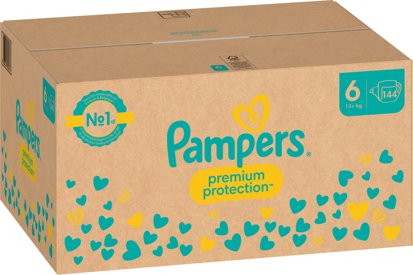 Pampers Premium Protection T6 XL 13+kg Box (144 pz)
