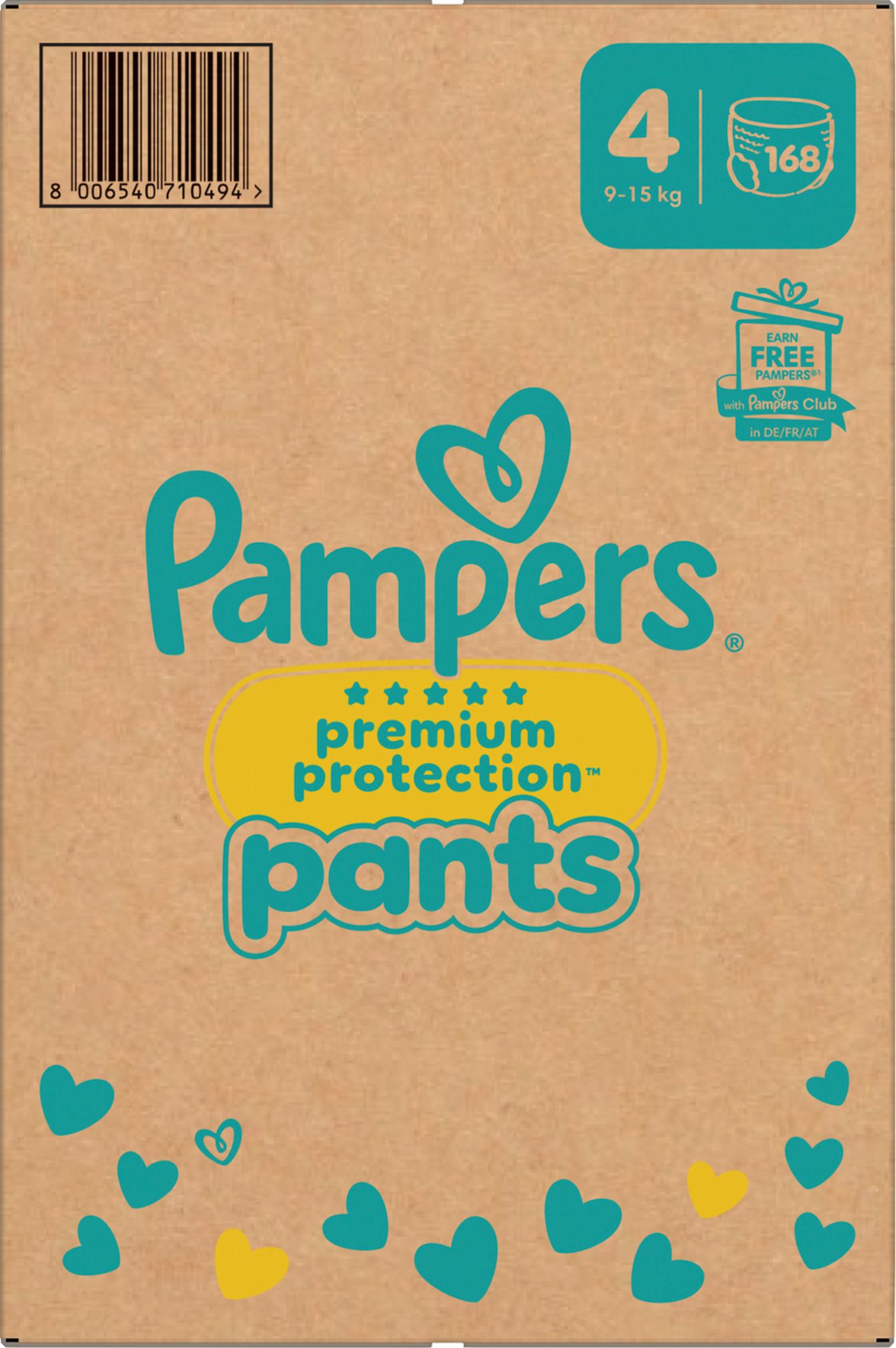 Pampers Premium Protection Pants T4 Maxi 9-15 Kg Box (168 pz)