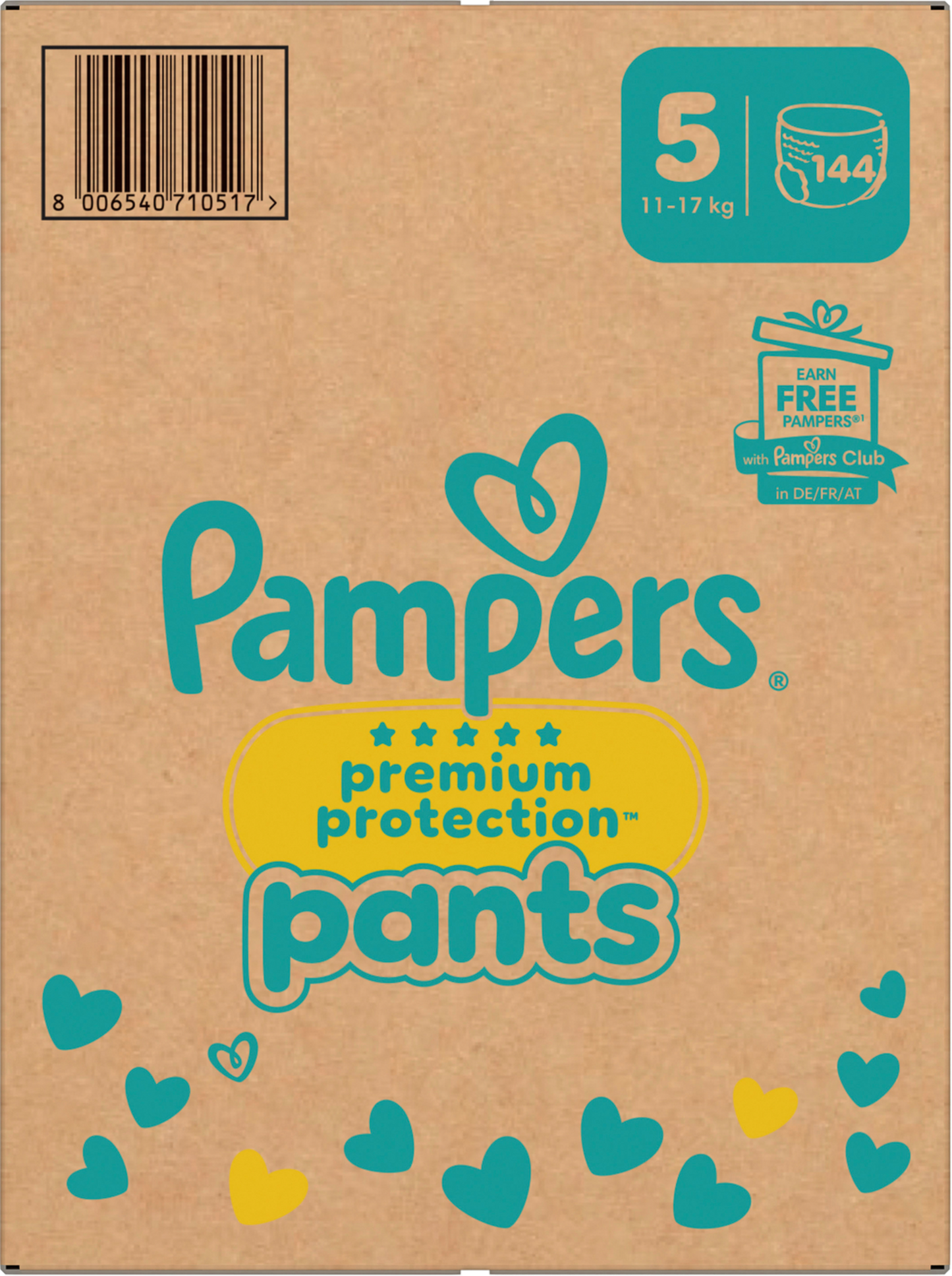Pampers Premium Protection Pants T5 Junior 12-17 Kg Box (144 pz)