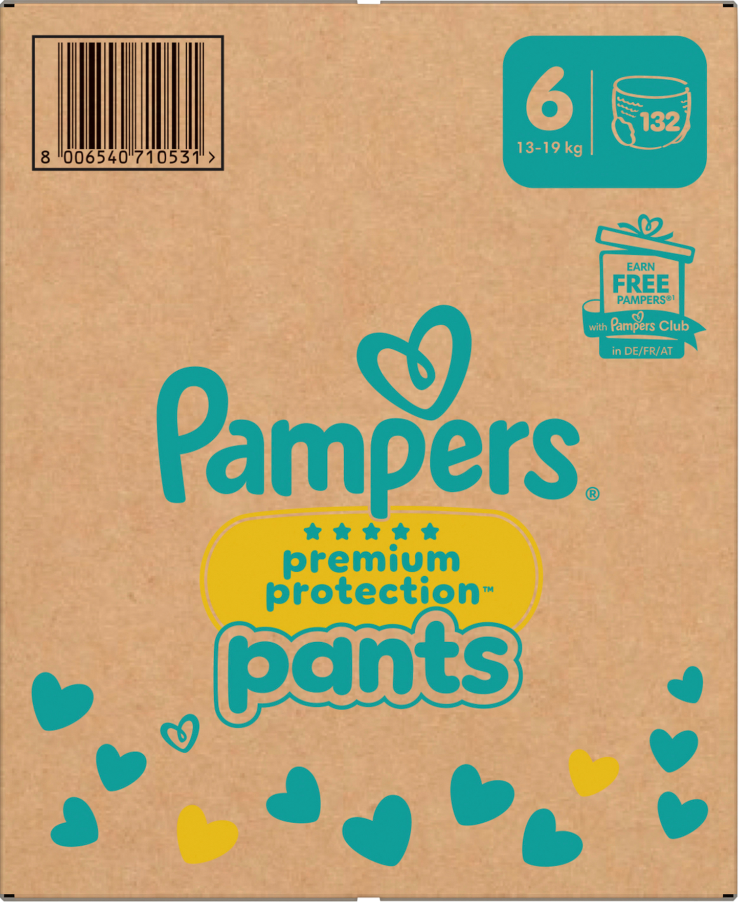 Pampers Premium Protection Pants T6 XL 13-19 Kg Box (132 pz)