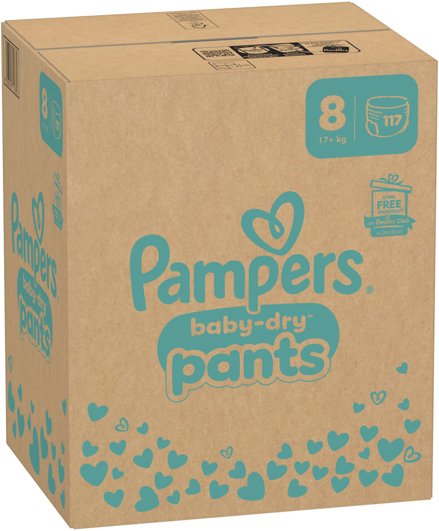 Pampers Baby-Dry PANTS T8 XXXL 17+kg Box (117 pz)