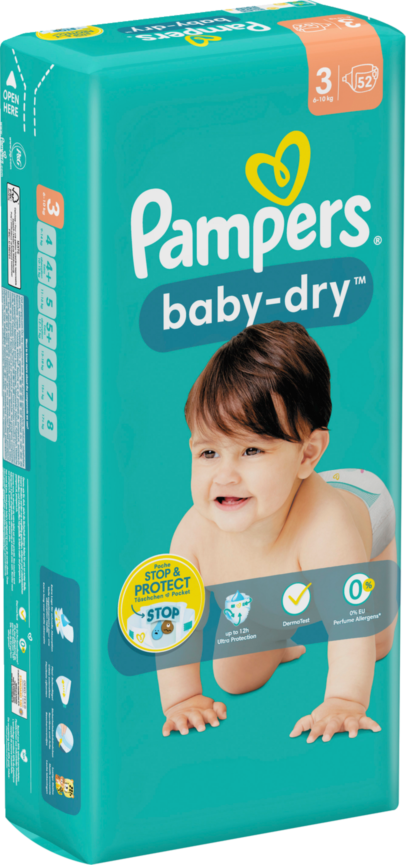 Pampers Baby-Dry T3 Midi 6-10kg (2x52 pz)