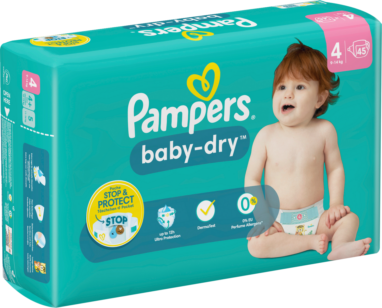 Pampers Baby Dry T4 Maxi 9-14 Kg (4x45 pz)