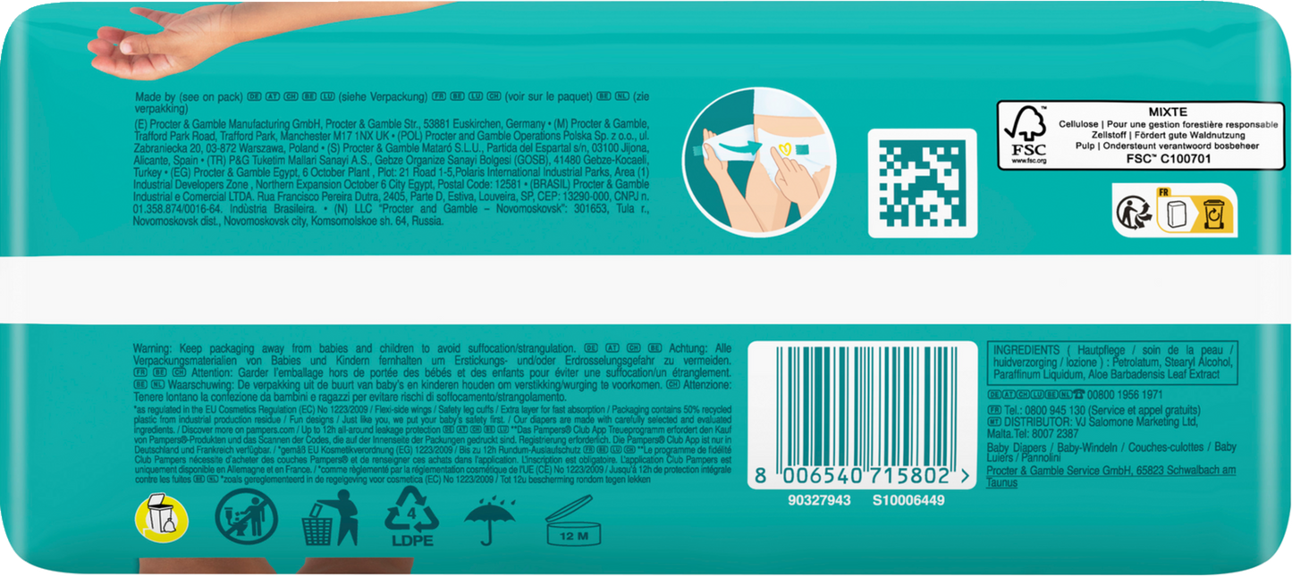 Pampers Baby-Dry T5 Junior 11-16kg (4x39 pz)