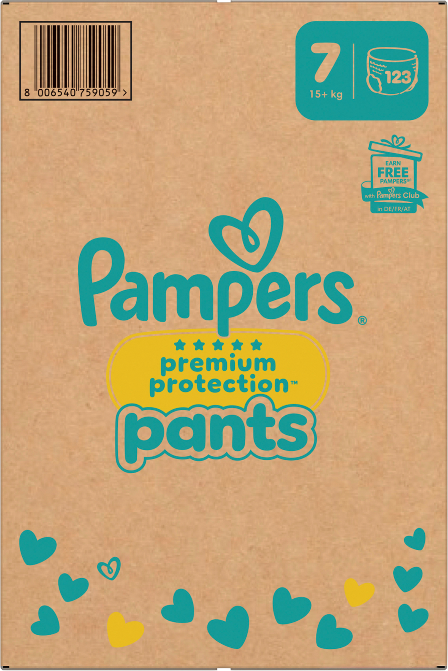 Pampers Premium Protection Pants Gr.7 XXL 15+kg (123 STK) Monatsbox
