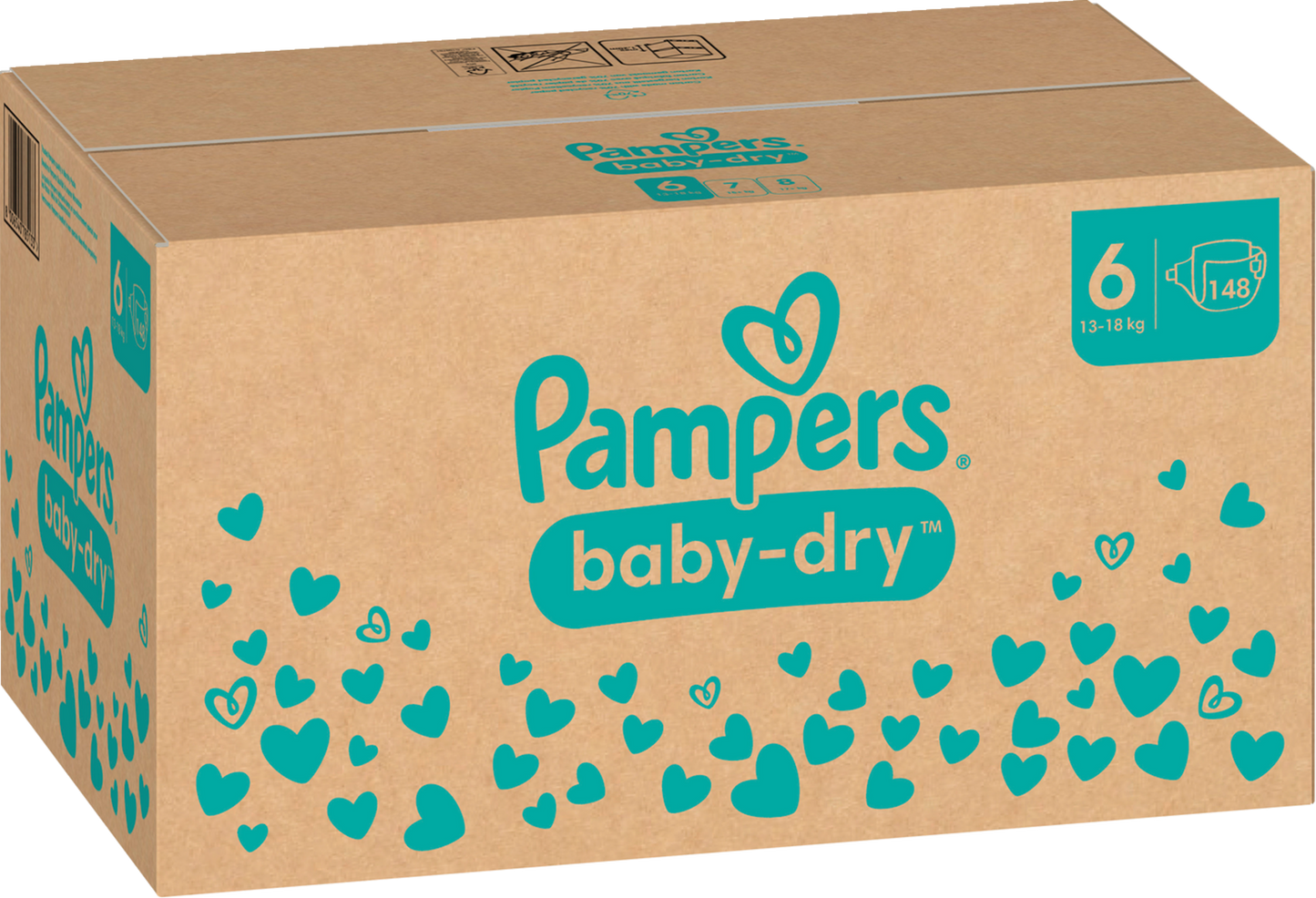 Pampers Baby Dry T6 XL 13-18 Kg Box (148 pz)