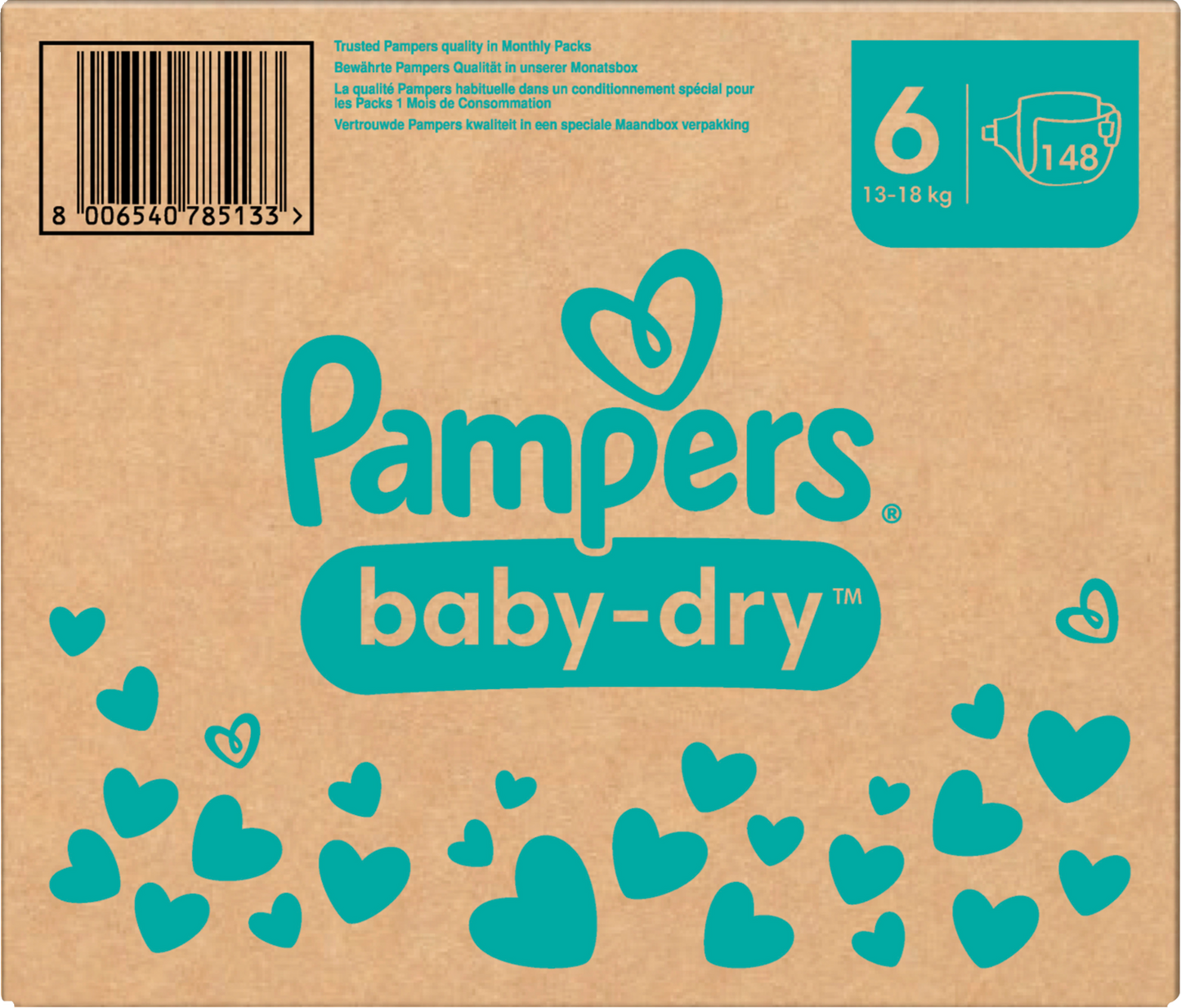 Pampers Baby Dry T6 XL 13-18 Kg Box (148 pz)