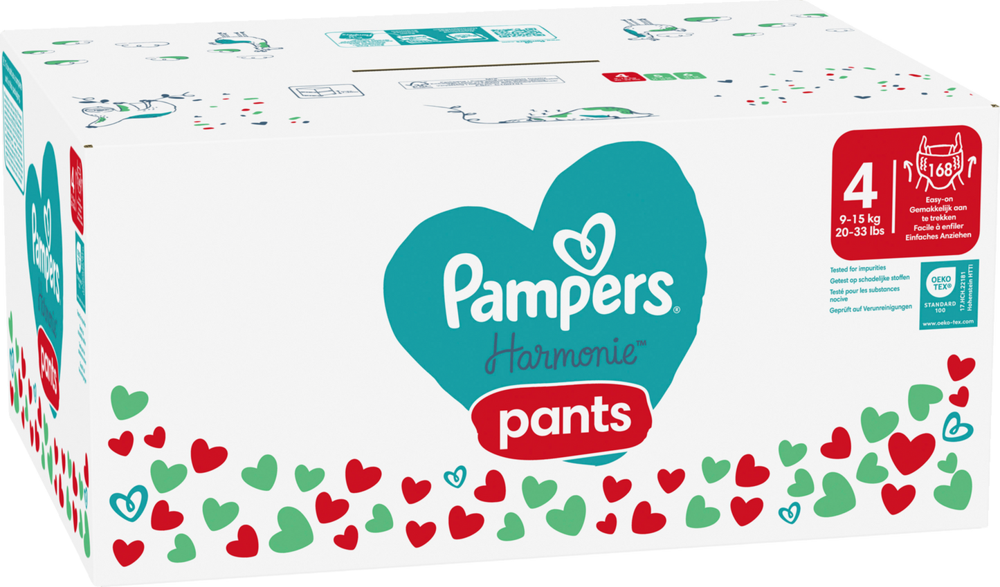 Pampers Harmonie Pants T4 Maxi 9-15 kg Box (168 pz)