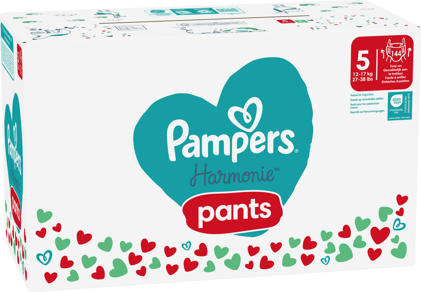 Pampers Harmonie Pants T5 Junior 12-17kg (144 pces) Pack mensuel