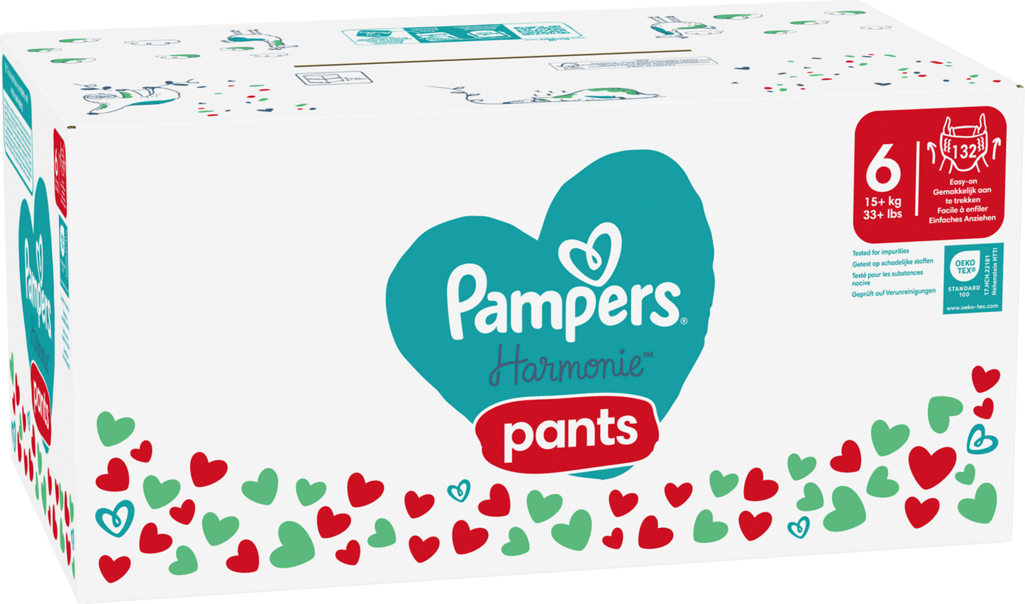 Pampers Harmonie Pants T6 Extra Large 15+kg Box (132 pz)