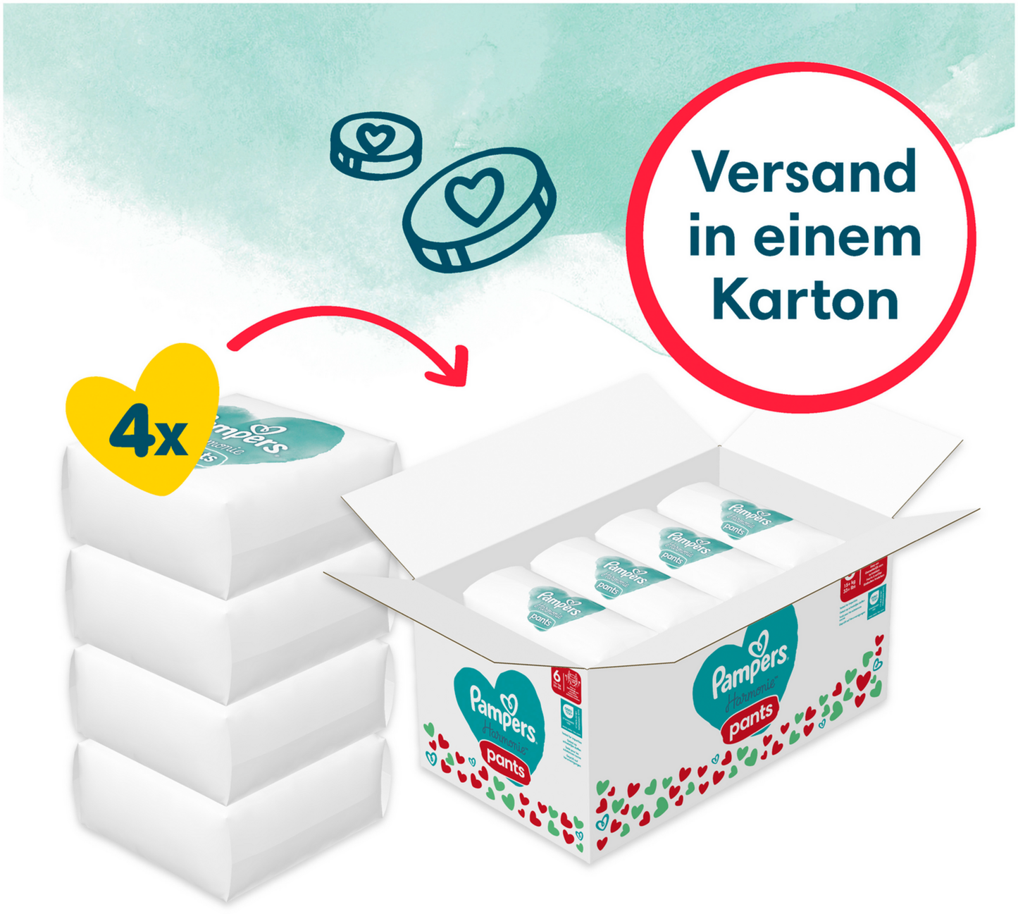 Pampers Harmonie Pants T6 Extra Large 15+kg Box (132 pz)