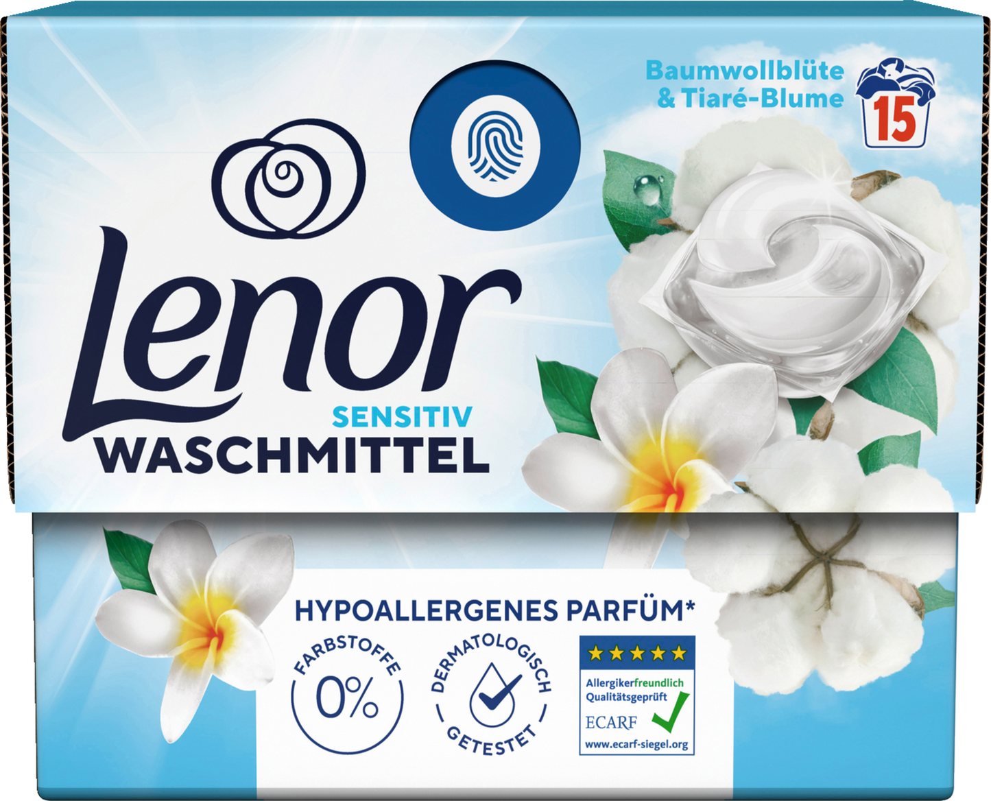 Lenor All-in-1 Pods Sensitive 15 Lavaggi