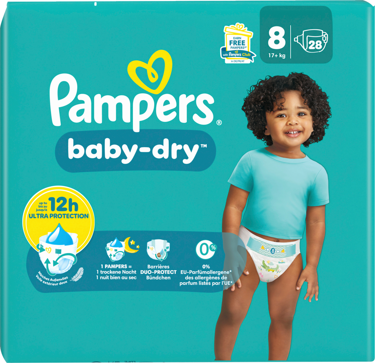 Pampers Baby Dry T8 XL Plus 17+ Kg (4x28 pz)