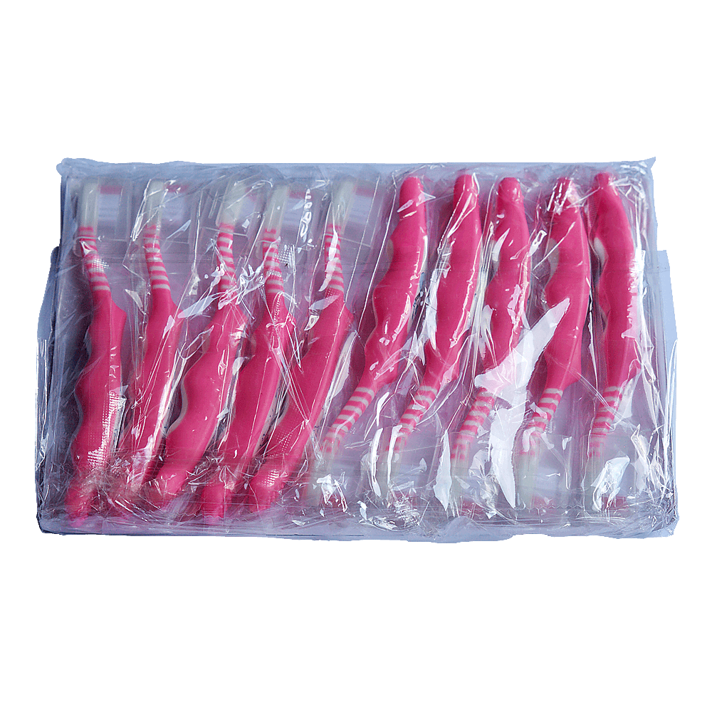 Spazzolino per bambini 0-3 anni rosa (10 pz)