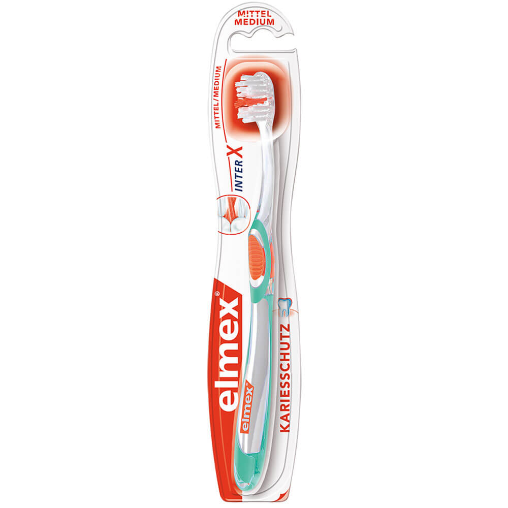 Elmex Caries Protection Spazzolino Inter-X medio per adulti (1 pz)