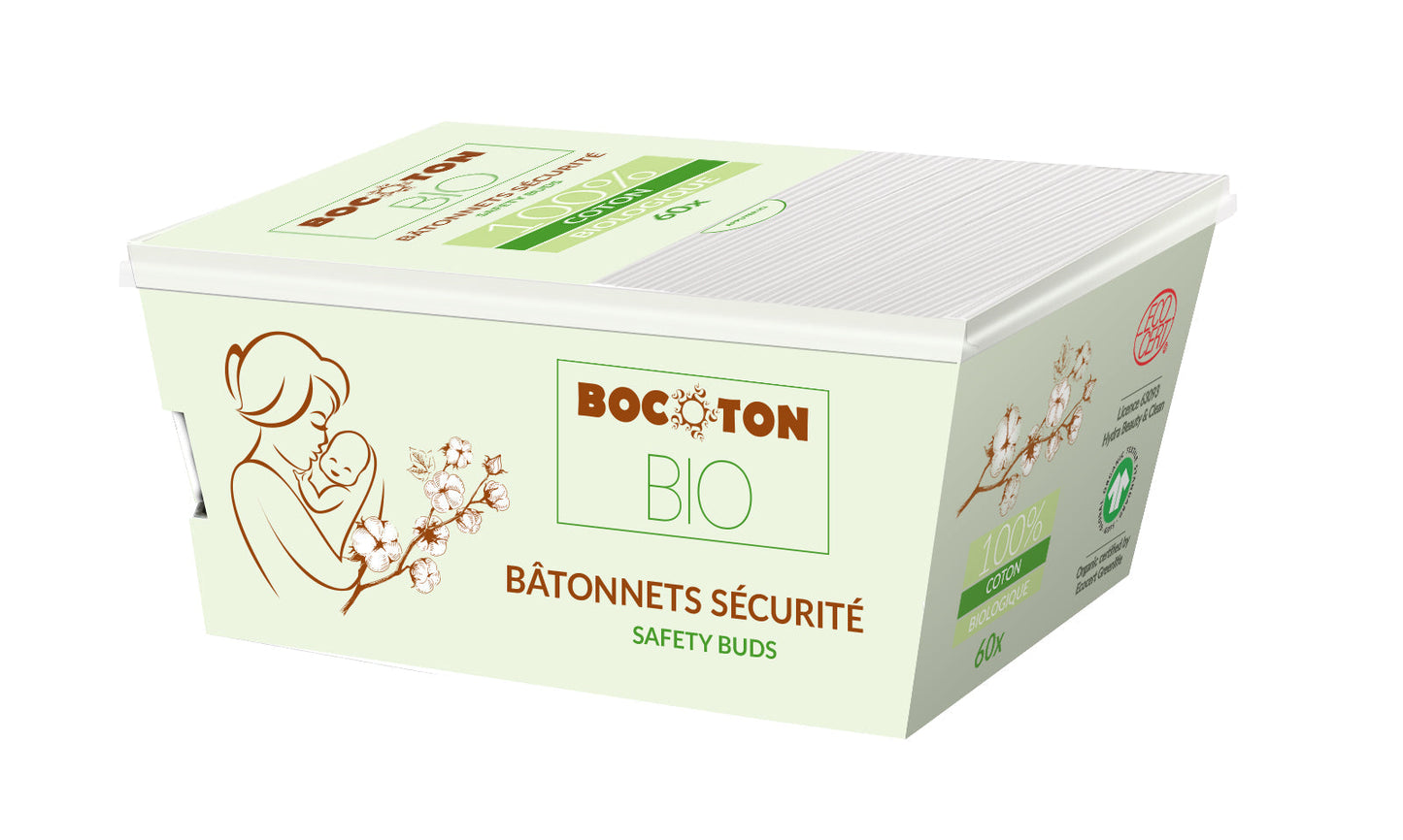 Bocoton bastoncini di cotone di sicurezza (60 pezzi)