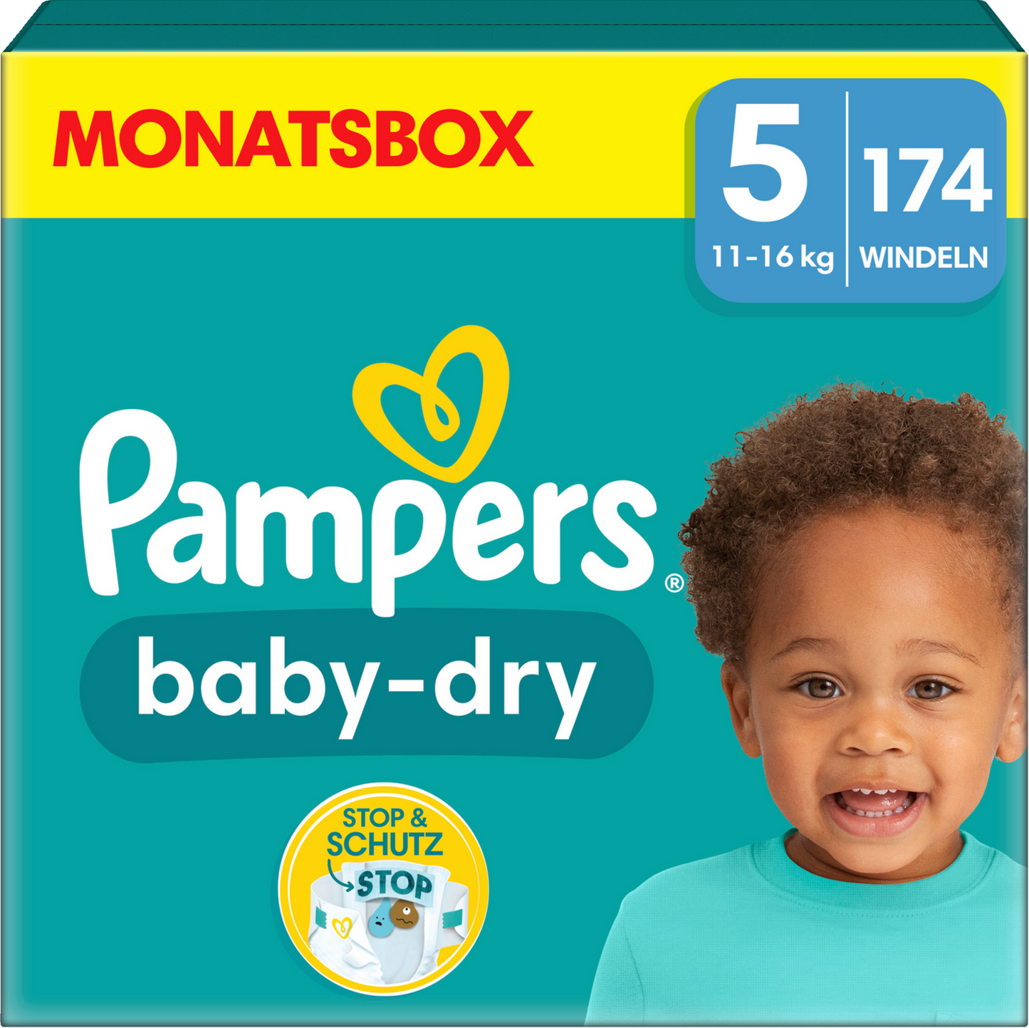 Pampers Baby Dry T5 Junior 11-16kg Box (174 pz)