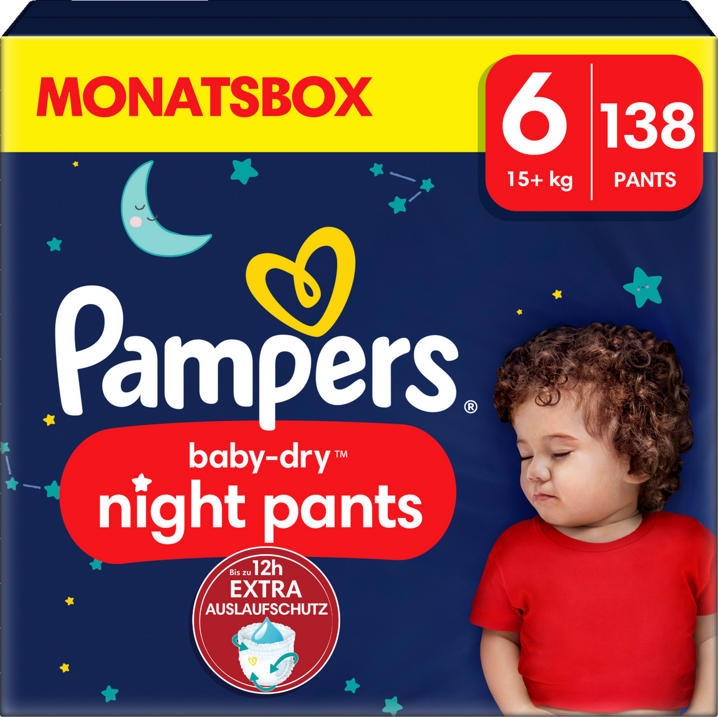 Pampers Baby-Dry Night Pants T6 XL 15+kg Box (138 pz)