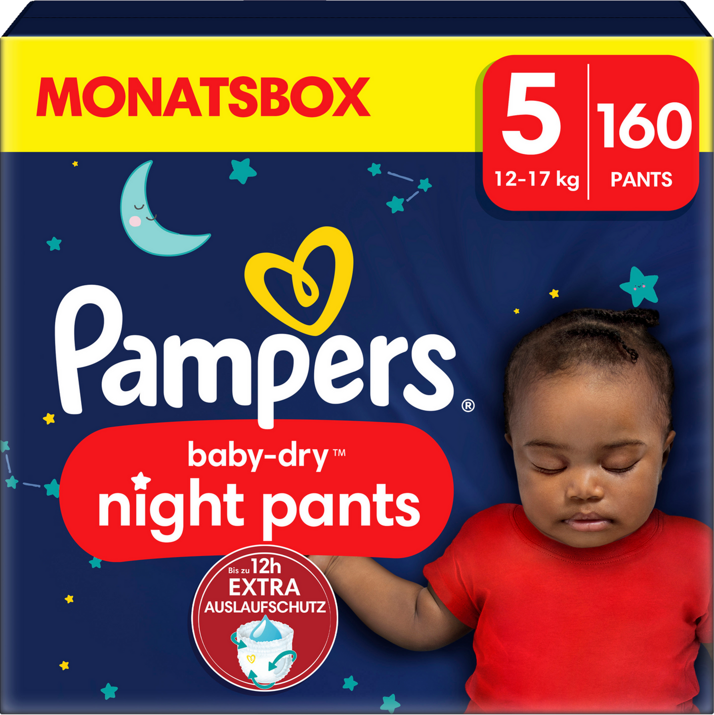 Pampers Baby-Dry Night Pants T5 Junior 12-17kg Box (160 pz)