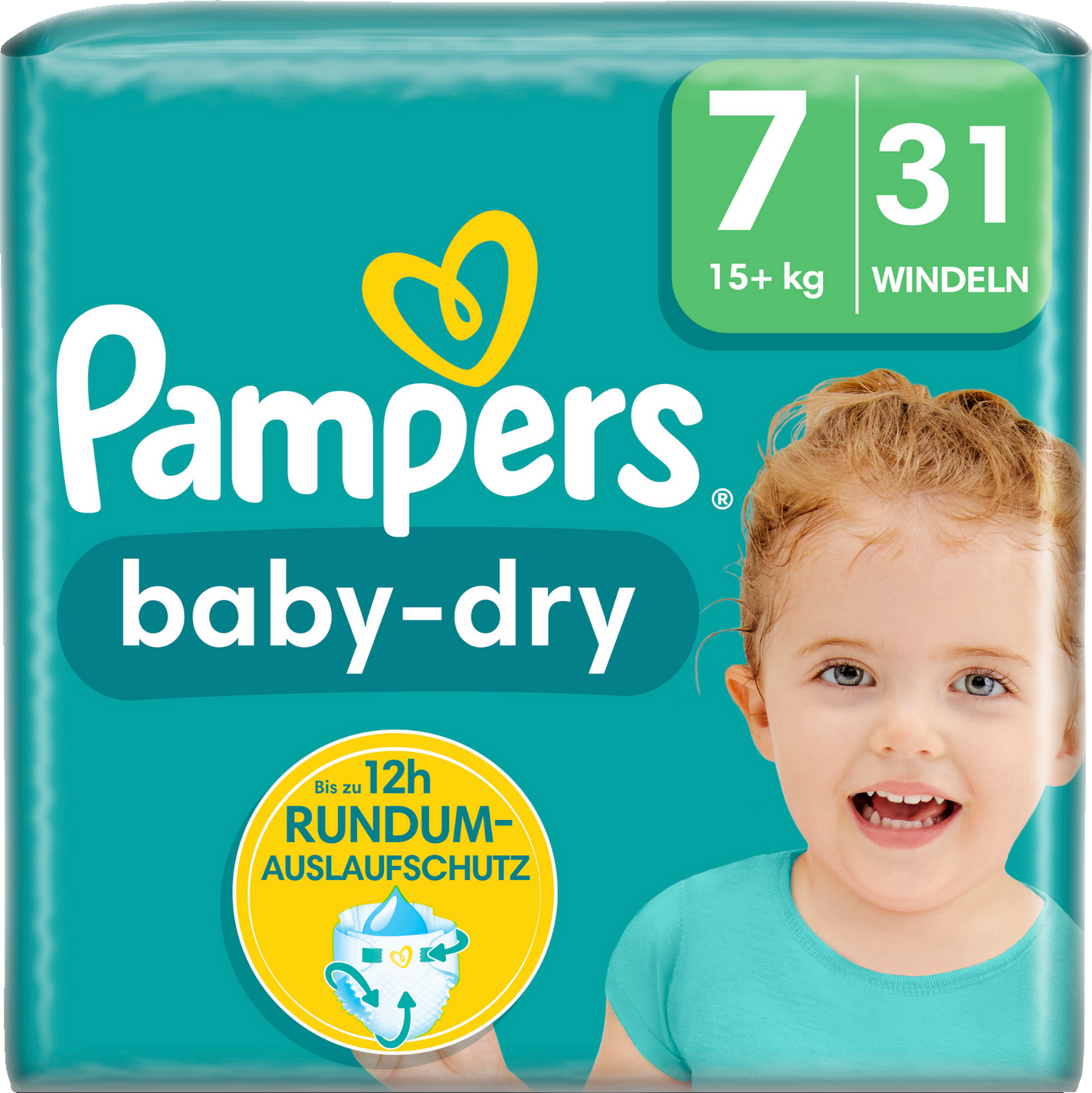Pampers Baby Dry T7 XXL 15+ Kg, (4x31 pz)