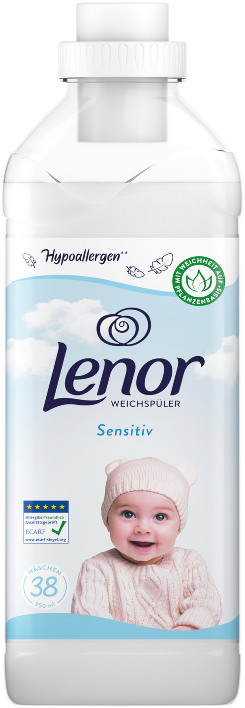 Lenor Ammorbidente Sensitive (950ML) 38 carichi di lavaggio