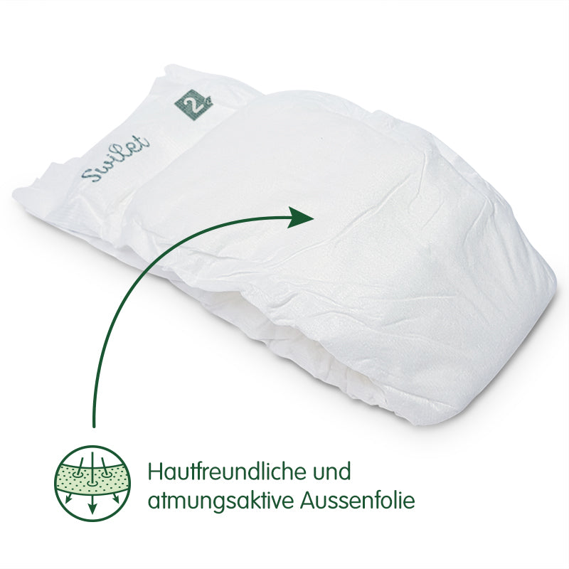 Swilet - Pannolino Bio T2 Mini 3-6Kg (42 pz) Sacchetto