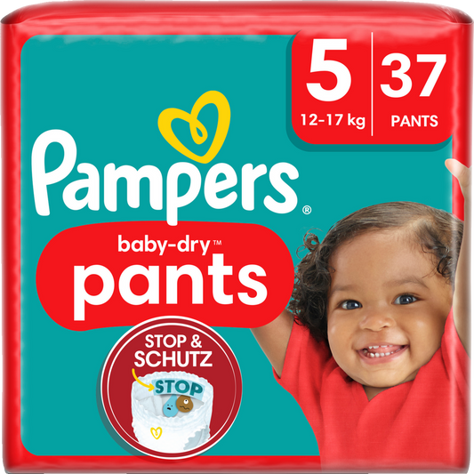 Pampers Baby-Dry PANTS Gr. 5 Junior 12-17kg (2 x 37 STK) Sparpack