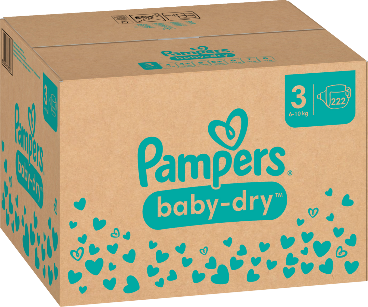 Pampers Baby-Dry Gr.3 Midi 6-10kg (222 STK) Monatsbox