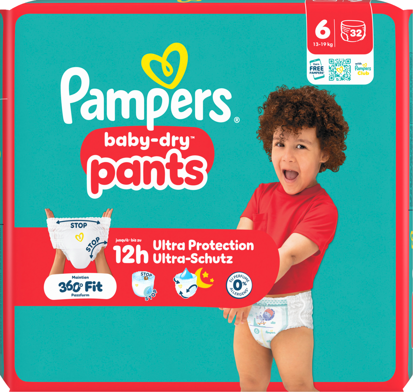 Pampers Baby-Dry PANTS Gr. 6 XL 13-19kg (3 x 32 STK)