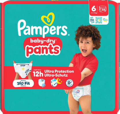 Pampers Baby-Dry PANTS Gr. 6 XL 13-19kg (3 x 32 STK)