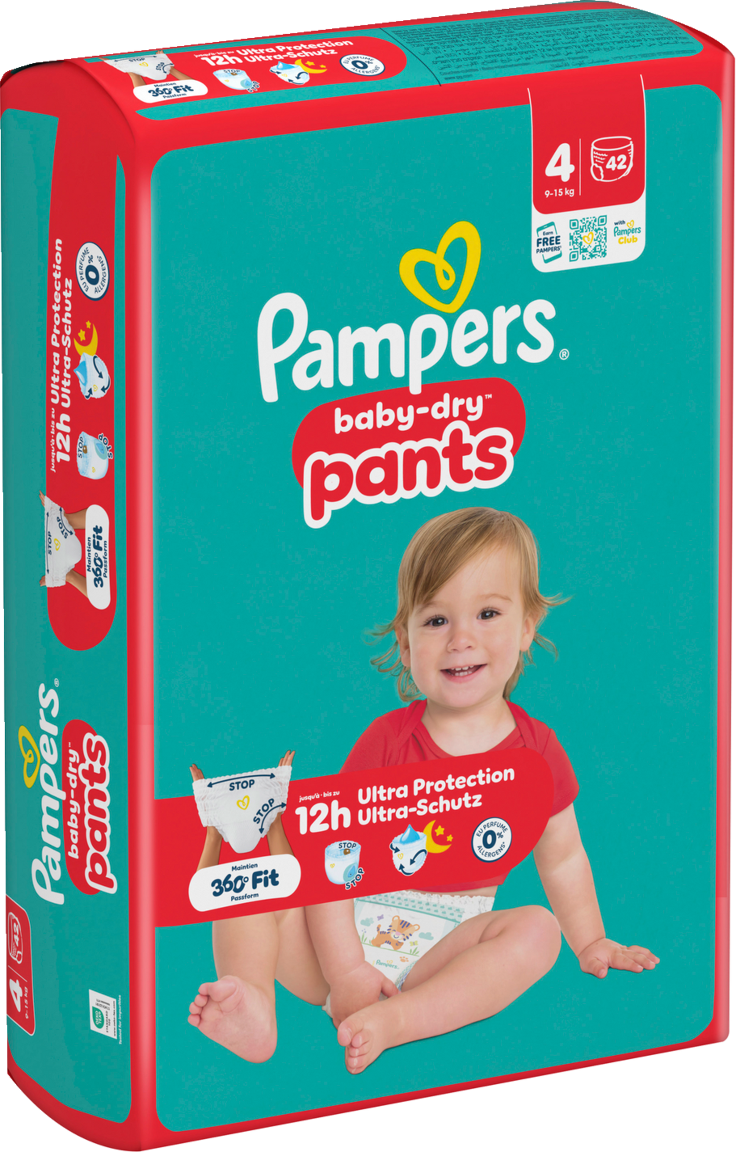 Pampers Baby-Dry PANTS T4 Maxi 9-15kg (2 x 42 pces)
