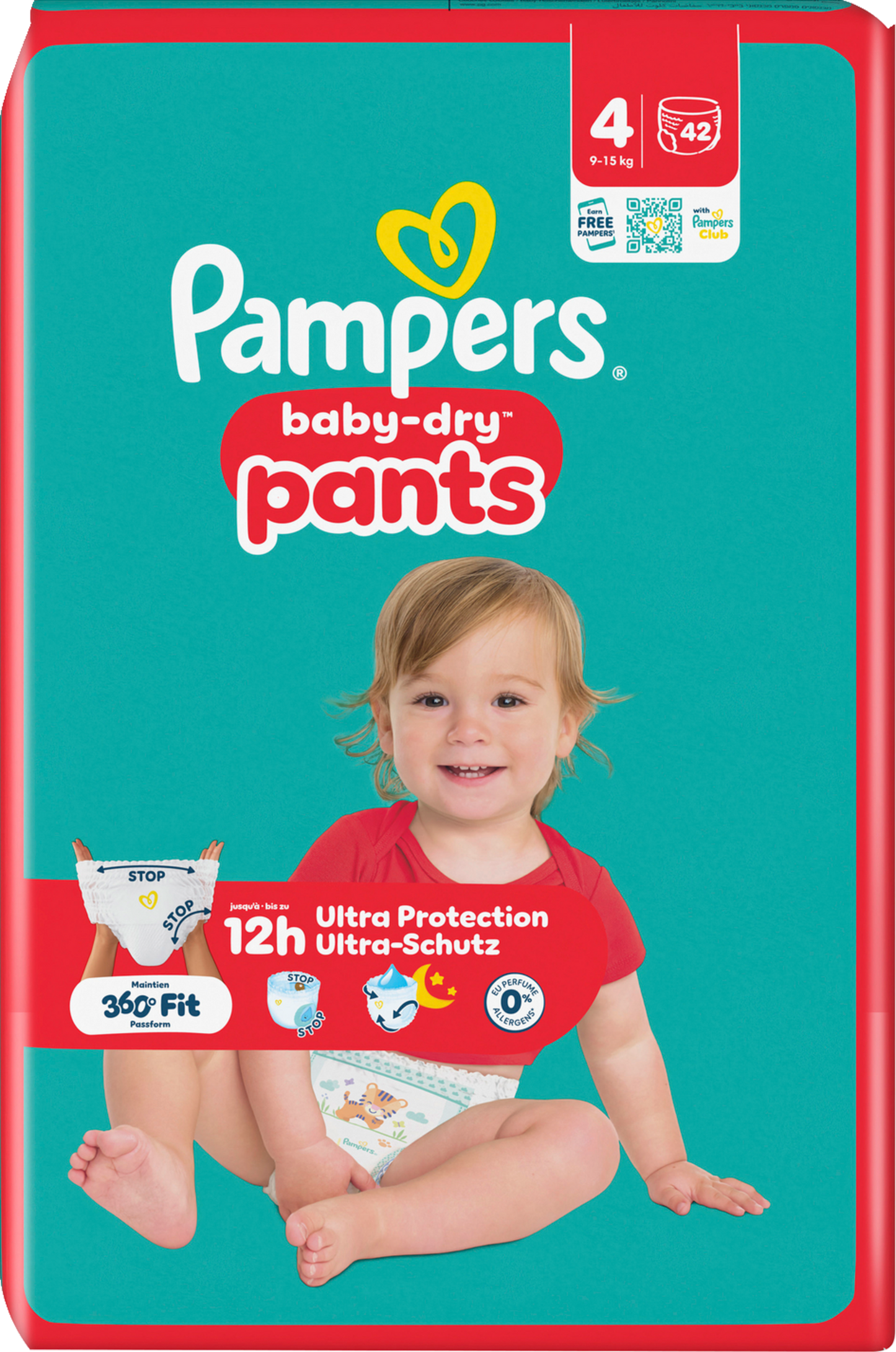 Pampers Baby-Dry PANTS T4 Maxi 9-15kg (2 x 42 pces)
