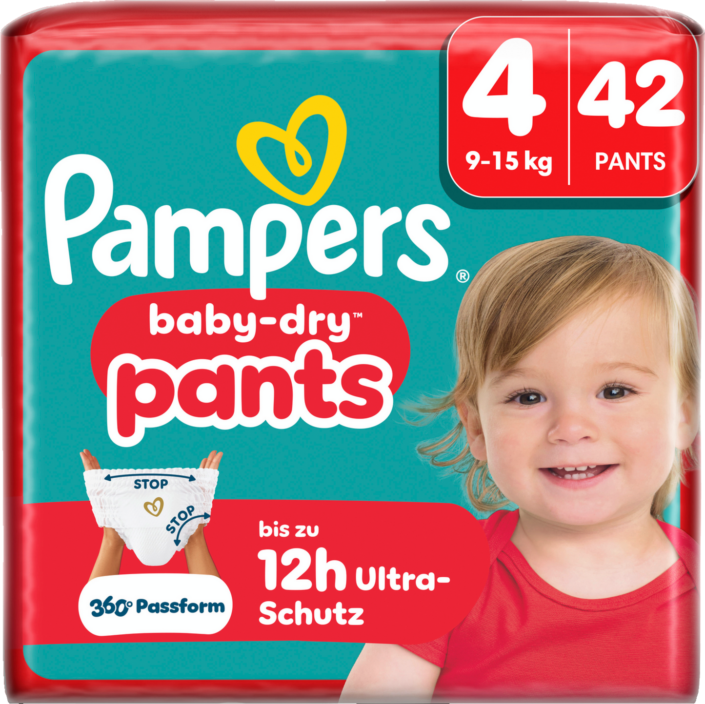 Pampers Baby-Dry PANTS T4 Maxi 9-15kg (2 x 42 pces)
