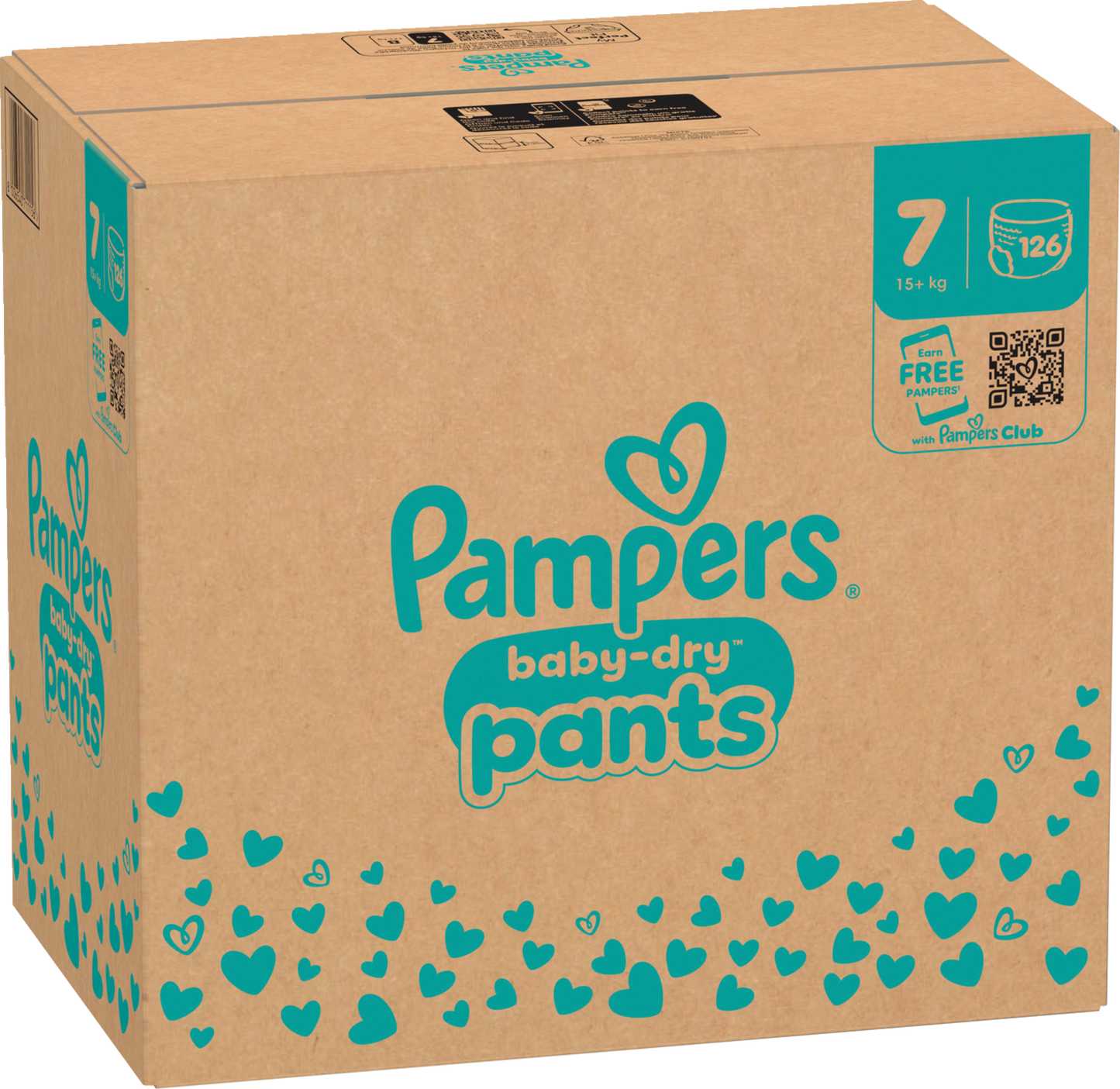 Pampers Baby Dry Pants T7 XXL 15+ Kg Box (126 pz)