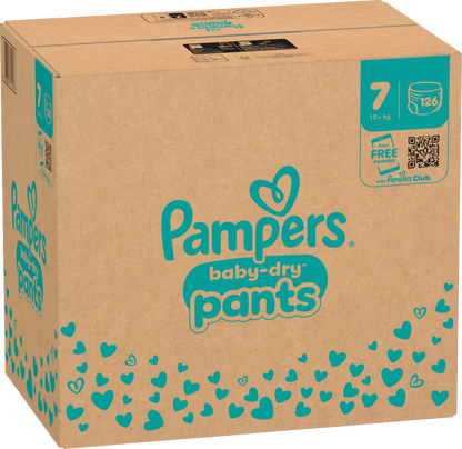Pampers Baby Dry Pants T7 XXL 15+ Kg Box (126 pz)