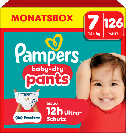 Pampers Baby Dry Pants T7 XXL 15+ Kg Box (126 pz)