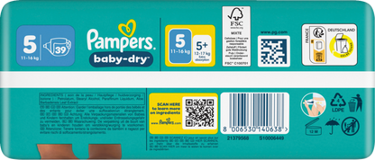 Pampers Baby-Dry T5 Junior 11-16kg (4x39 pz) 