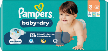 Pampers Baby Dry T3 Midi 6-10kg (2x52 STK)